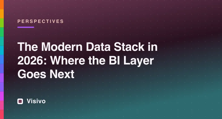 Layers of the modern data stack in 2026 with the BI layer highlighted as the next to move into code
