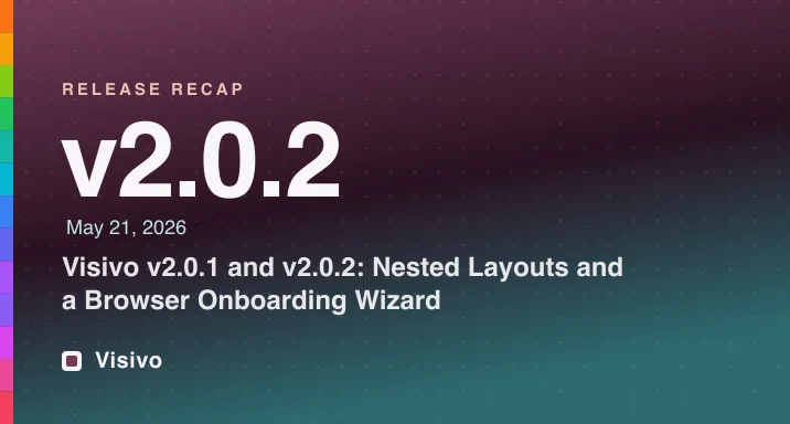 Visivo 2.0 nested dashboard layouts and browser onboarding wizard