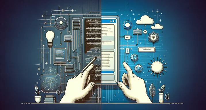 YAML configuration vs GUI interface comparison