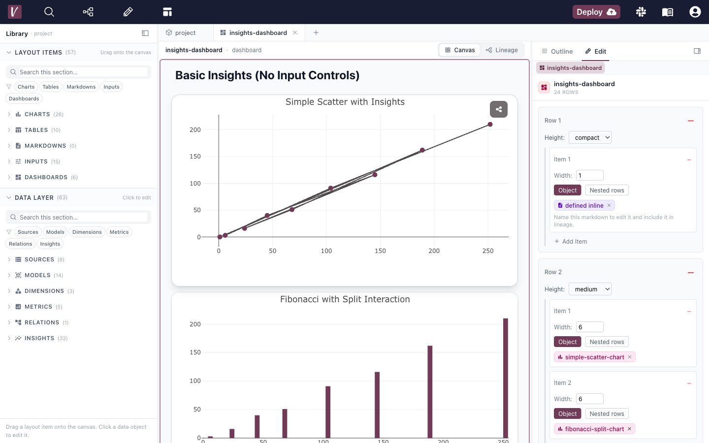 Build it visually. Flip to lineage instantly.